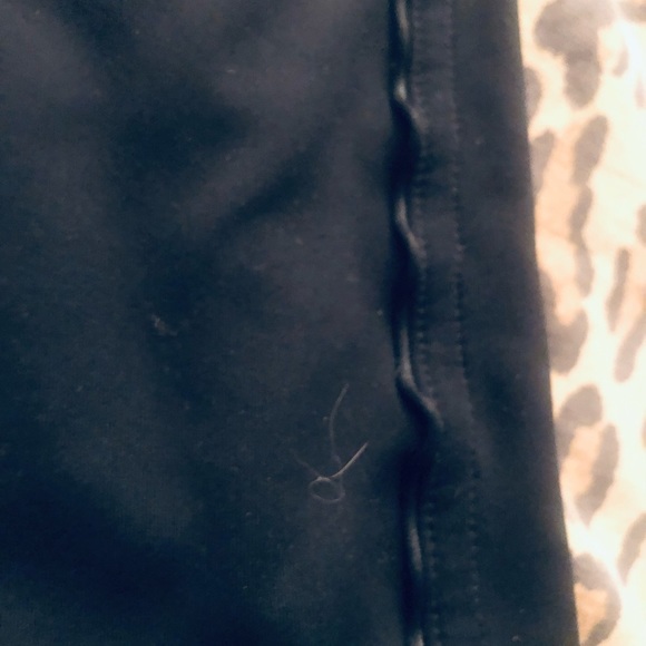 Adidas by Stella McCartney size Large black cropped leggings mesh detail - Picture 7 of 12